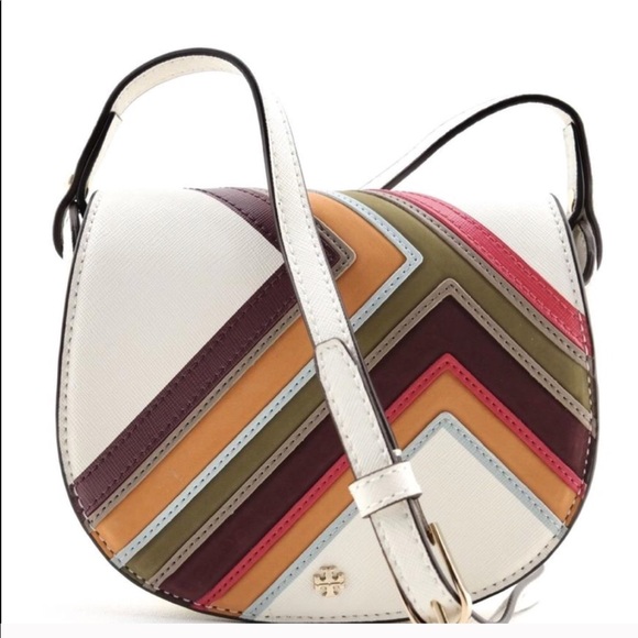 tory burch multi stripe bag